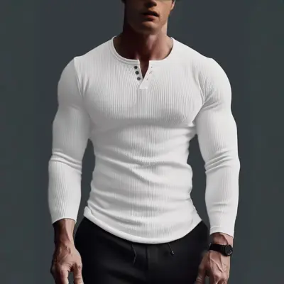V-Neck Casual Fitness T-Shirts for Men