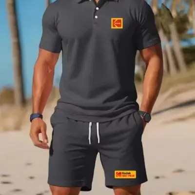 "Letnja muška POLO majica Kodak, sa fotografijom, casual sport, višenamenska, uska, kratkih rukava"