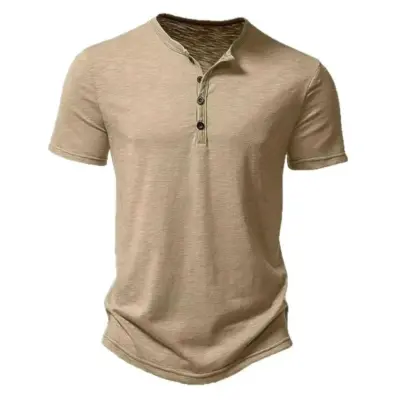 Muška jednostavna V-neck majica kratkih rukava - osnovna i raznovrsna polo majica za poslovne i casual prilike