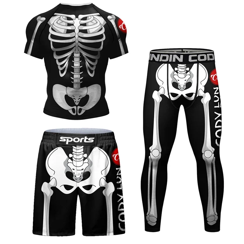 Skull Rashguard MMA Set Jiu Jitsu Clothing - Slika 2