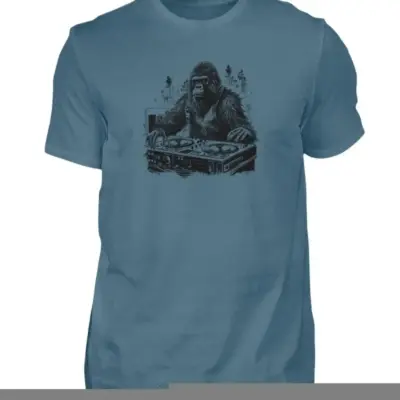 Gorilla Music T Shirt - Party Monkey Print