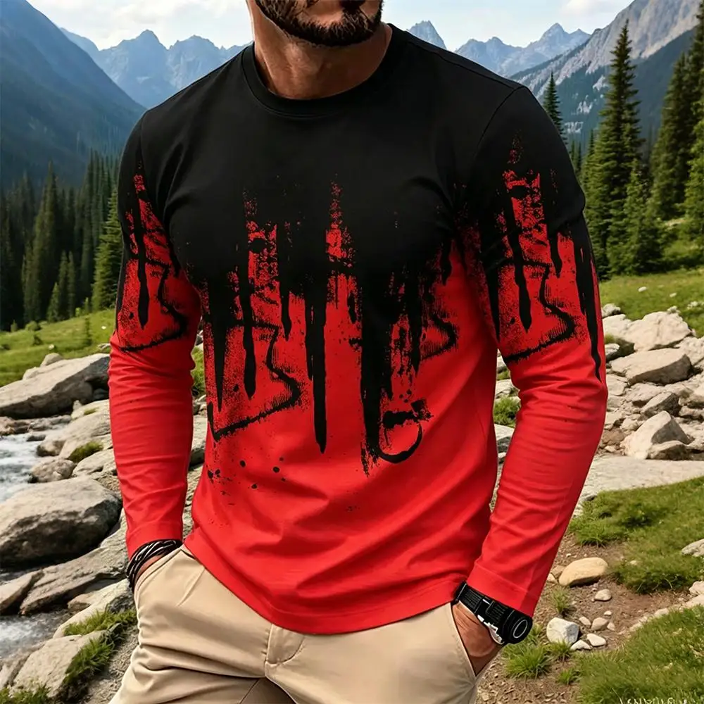 Gradient Ink Long Sleeve T-Shirt - Slika 4