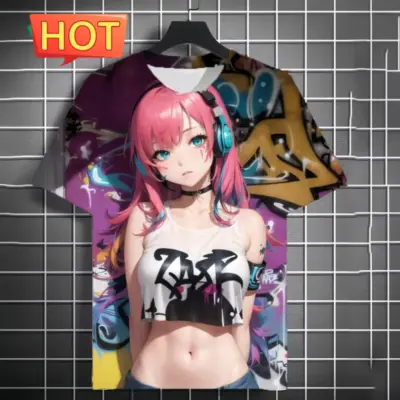 Harajuku Anime Cartoon Men's T-Shirt