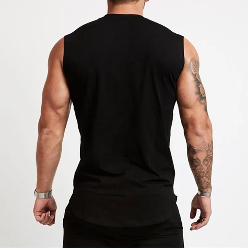 Muscle Fit Sleeveless Cotton Tank - Slika 2