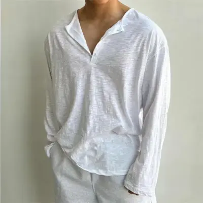 Harajuku Casual V Neck Long Sleeve T Shirt