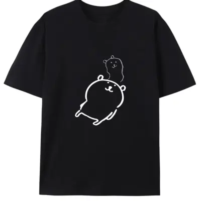 Jesenje kratke majice sa printom karikatura za preveliku casual slobodnu unisex majicu