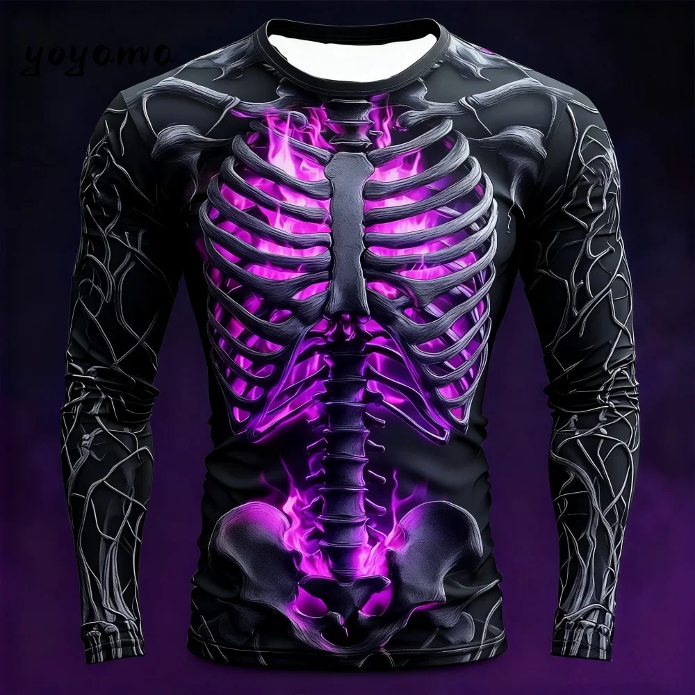 Skeleti na majici - muške duge rukave - Slika 2