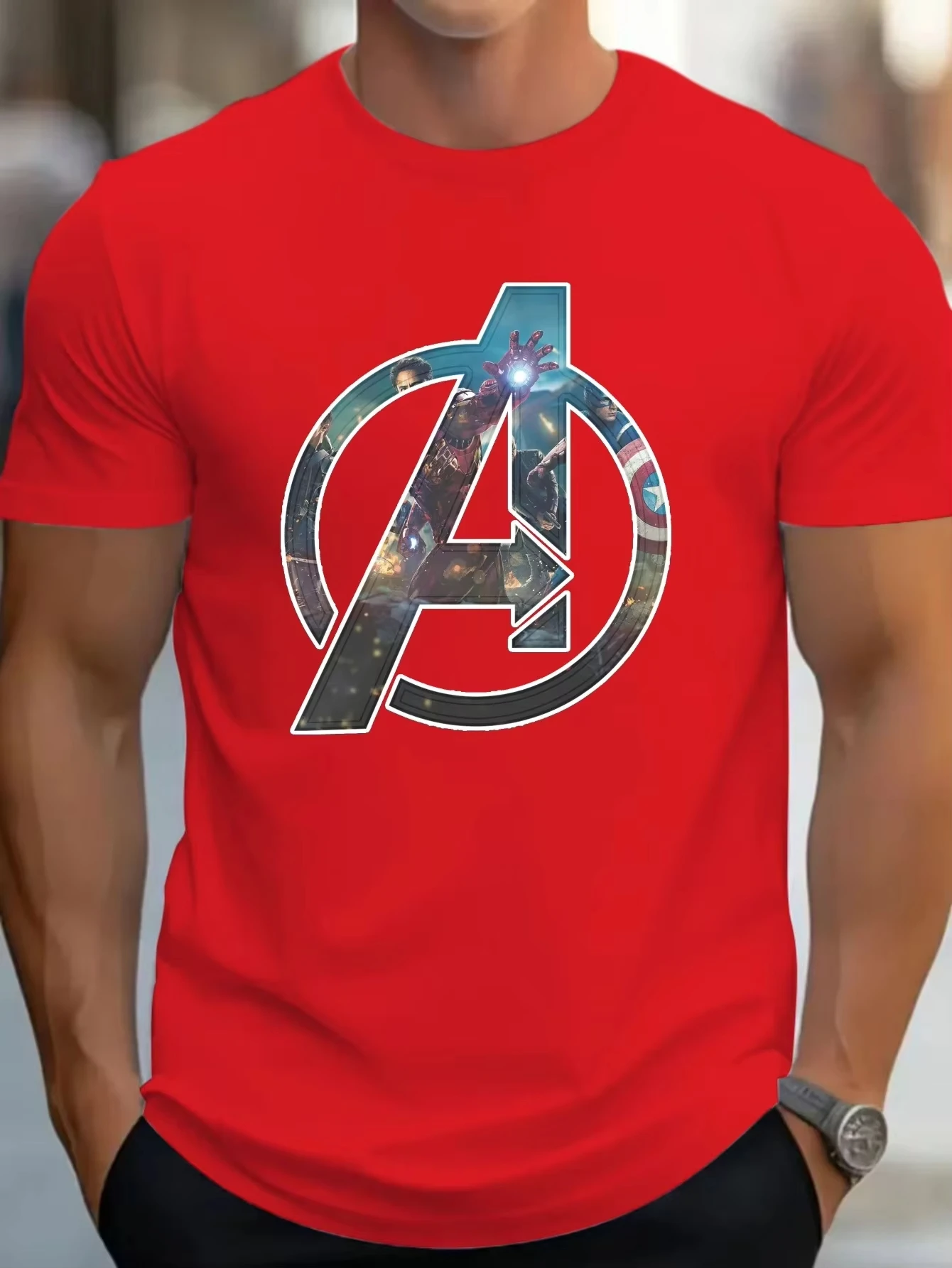 Disney Marvel Men's Pattern T-shirt - Slika 4