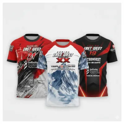 "Armwrestling T-Shirt: East vs West"