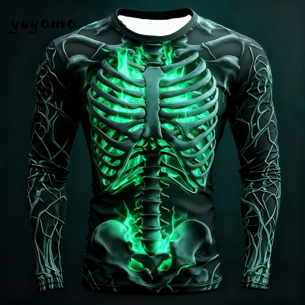 Skeleti na majici - muške duge rukave - Slika 5