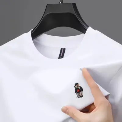 Luksuzna pamučna majica brenda sa medveđim printom za muškarce  "Korean fashion"
