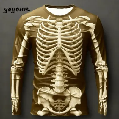 Skeleti na majici - muške duge rukave