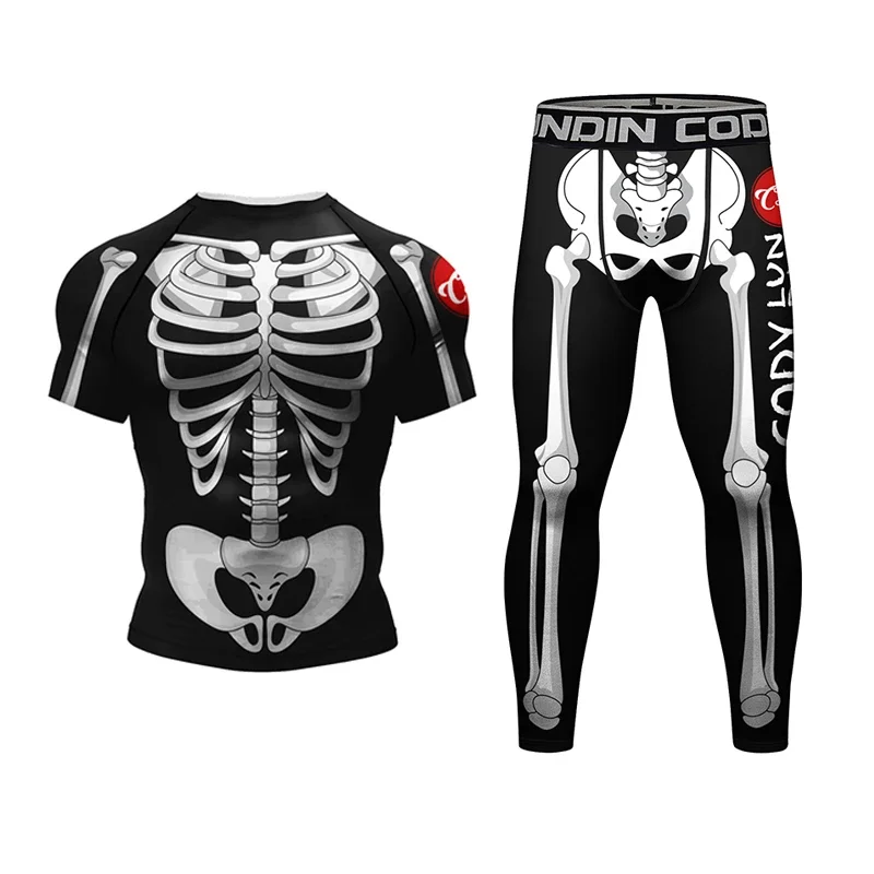 Skull Rashguard MMA Set Jiu Jitsu Clothing - Slika 4
