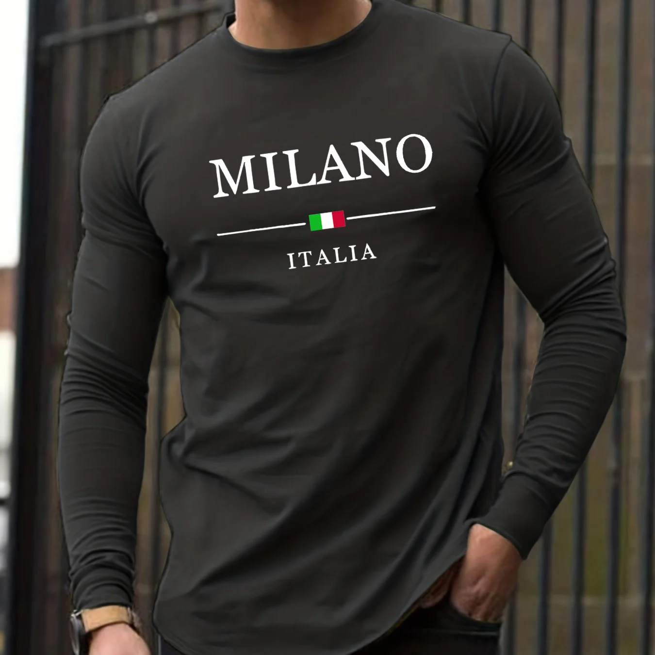 MILANO ITALIA Round Neck Cotton T-Shirt - Slika 5
