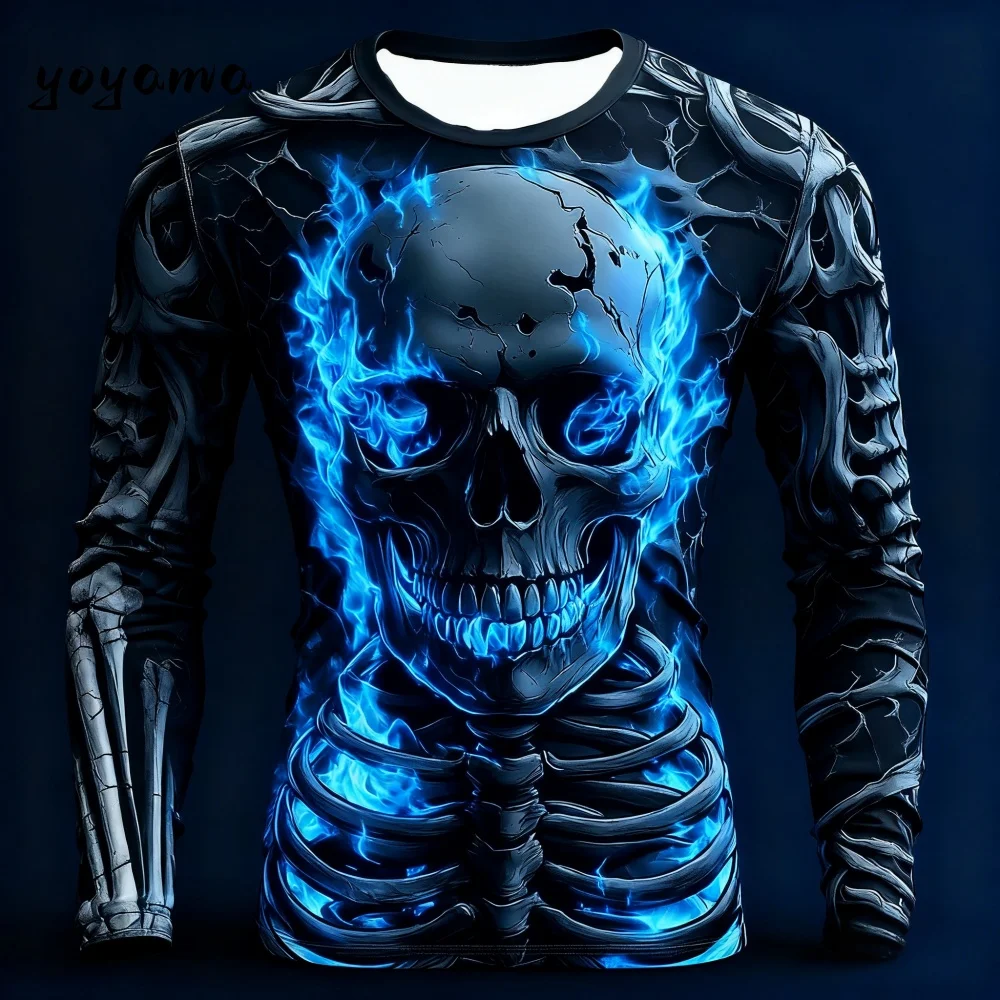 Skeleti na majici - muške duge rukave - Slika 6