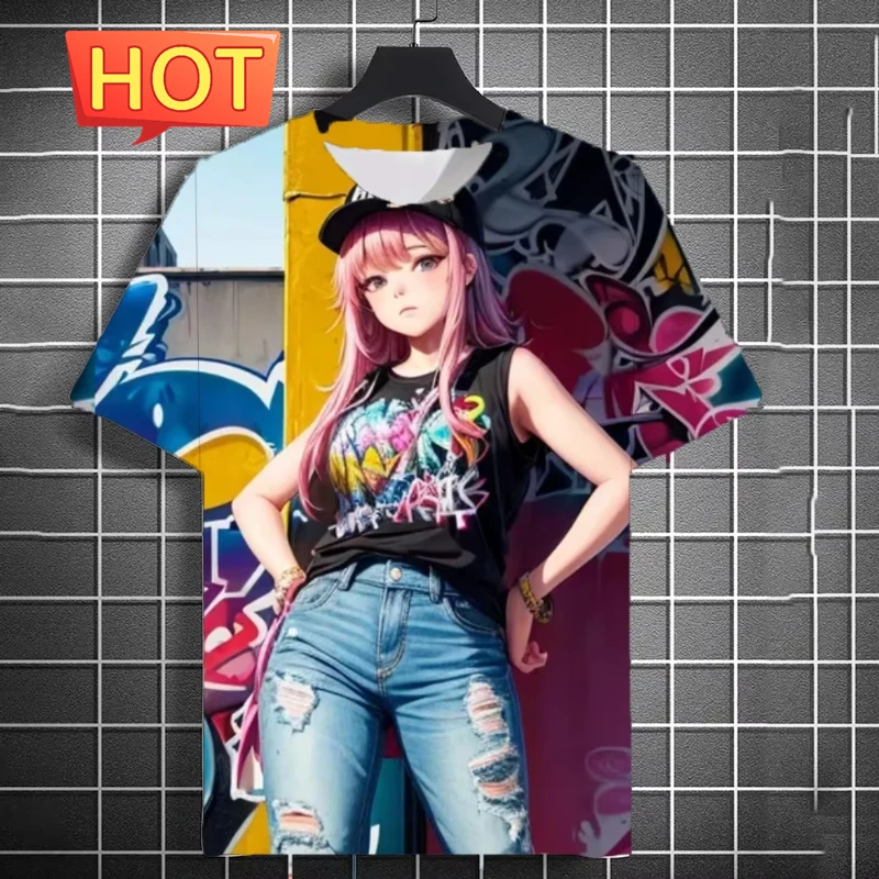 Harajuku Anime Cartoon Men's T-Shirt - Slika 6