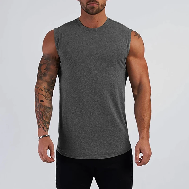 Muscle Fit Sleeveless Cotton Tank - Slika 3