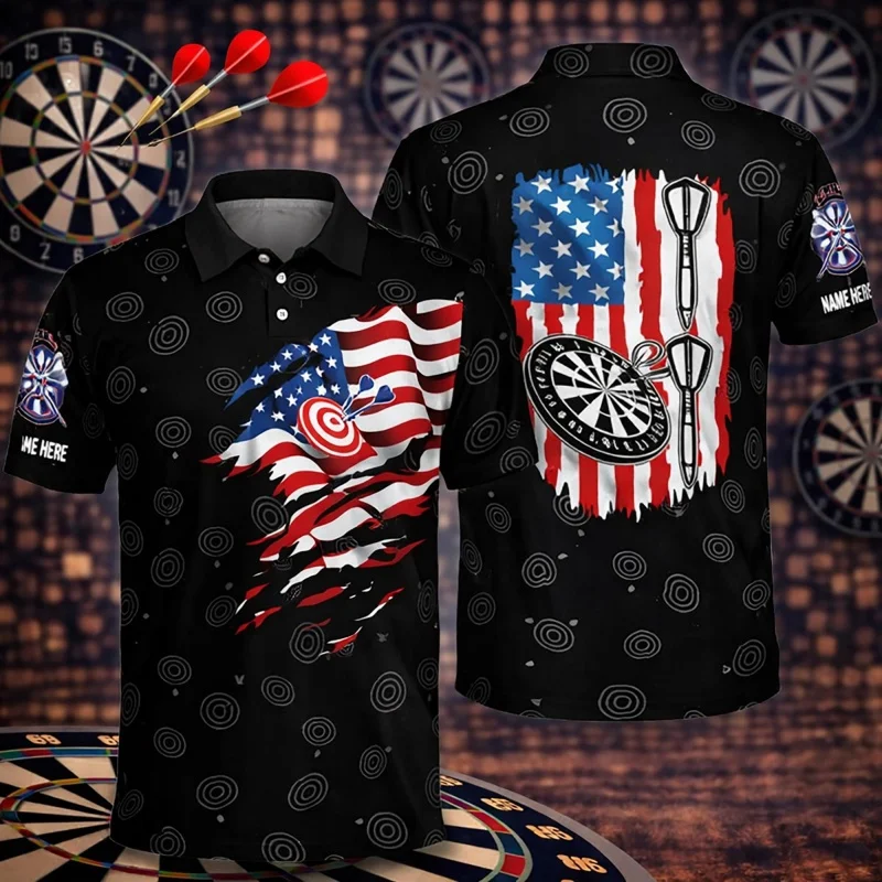 Morski Bik USA Dizajn Polo Majica za Muskarce - Slika 3