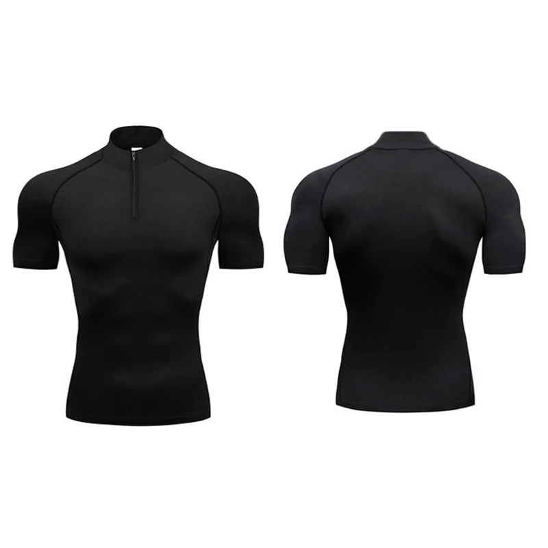 Kompresiona majica za muškarce - letnja fitnes polo majica - Slika 3