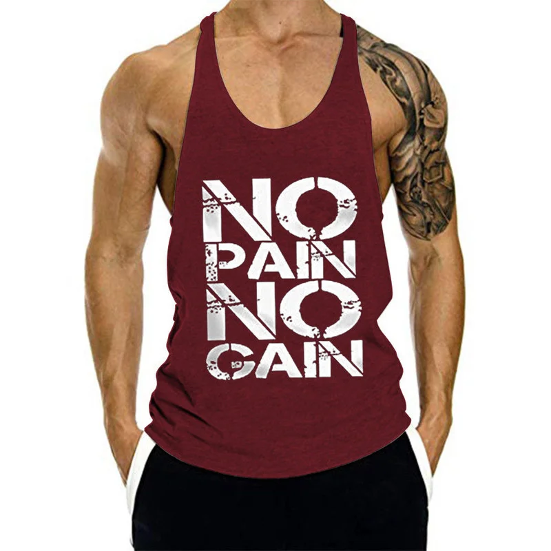 Muški sportski top za teretanu "No Pain No Gain" - Slika 2