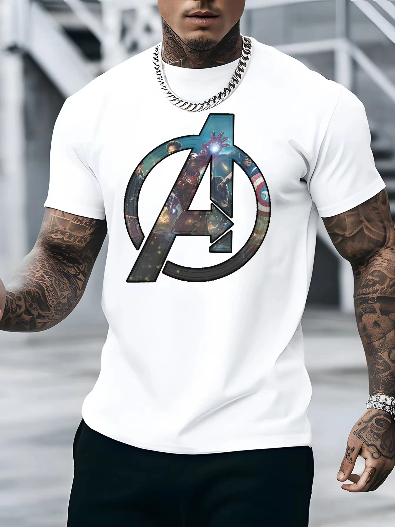 Disney Marvel Men's Pattern T-shirt - Slika 3