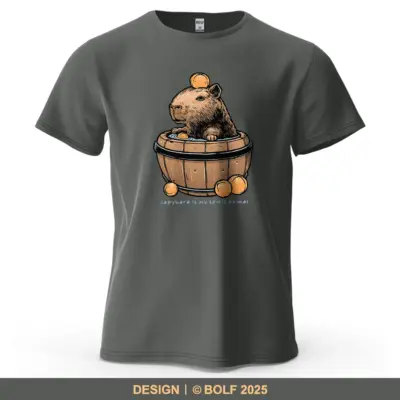 "Capybara Barrel Graphic T-Shirt"