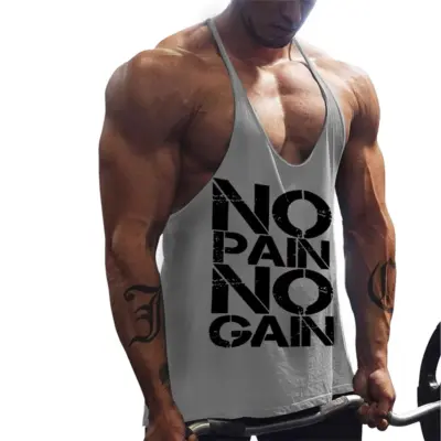 Muški sportski top za teretanu "No Pain No Gain"