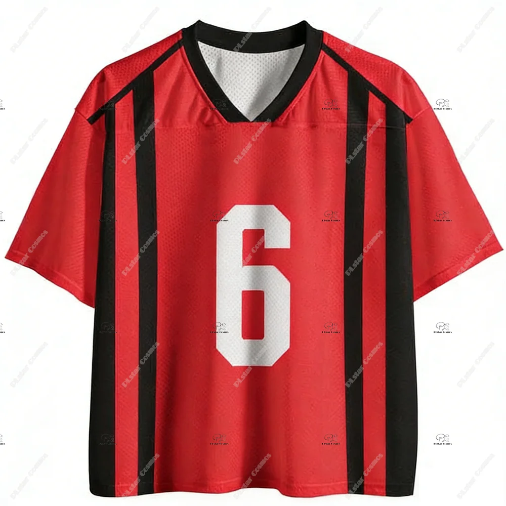 -Shirt Mrežasta prilagodljiva imena fudbalskog tima Majica sa V-izrezom - Slika 4