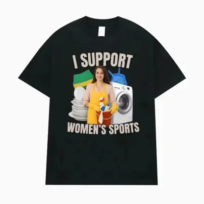"Podrška ženskom sportu - smešni meme grafički print"