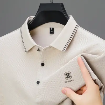 Elegantna dugorukava polo majica sa satenskim finišem za muškarce