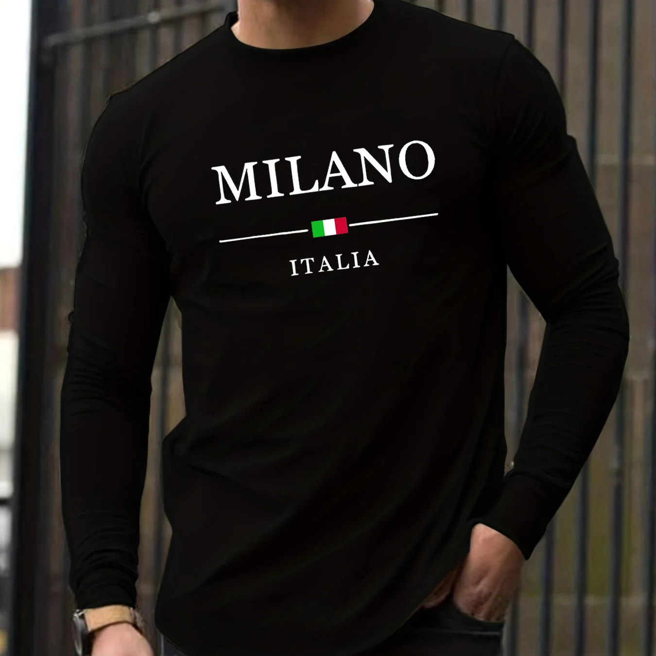 MILANO ITALIA Round Neck Cotton T-Shirt - Slika 2