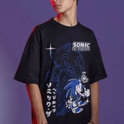 Letnja Modna Majica Anime Sonic Pamuk Rund Vrat Letnje Majice
