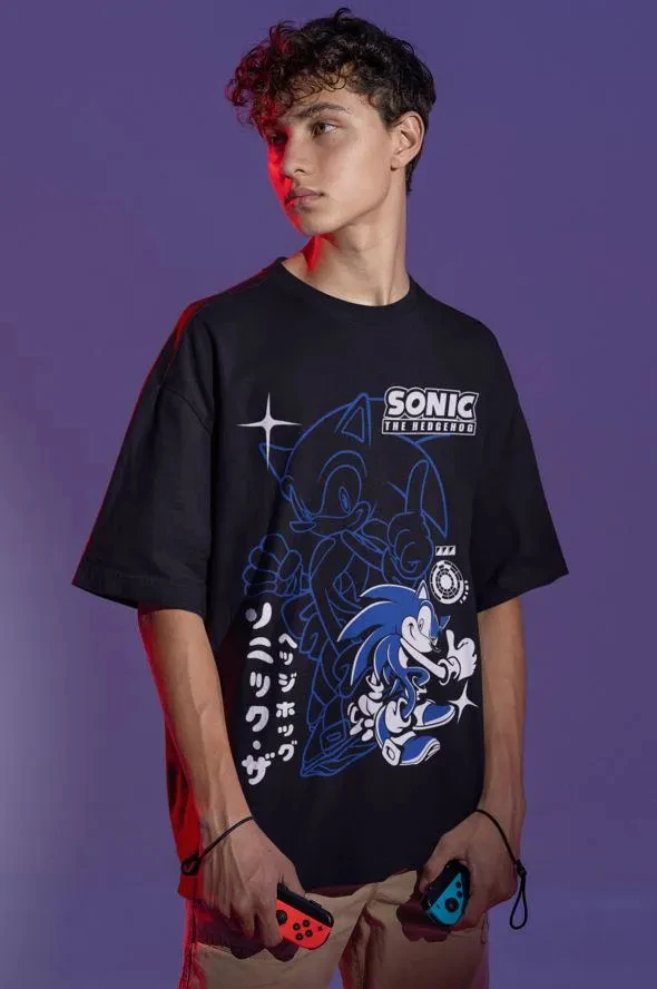 Letnja Modna Majica Anime Sonic Pamuk Rund Vrat Letnje Majice