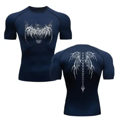 Sporty Skeleton Gym Tee Compression