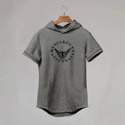 Muscle Fit Short Sleeve Hoodie