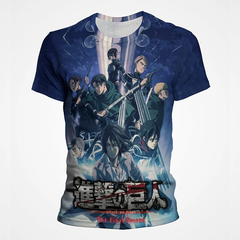 Anime Print T-Shirts for Men and Women - Slika 5