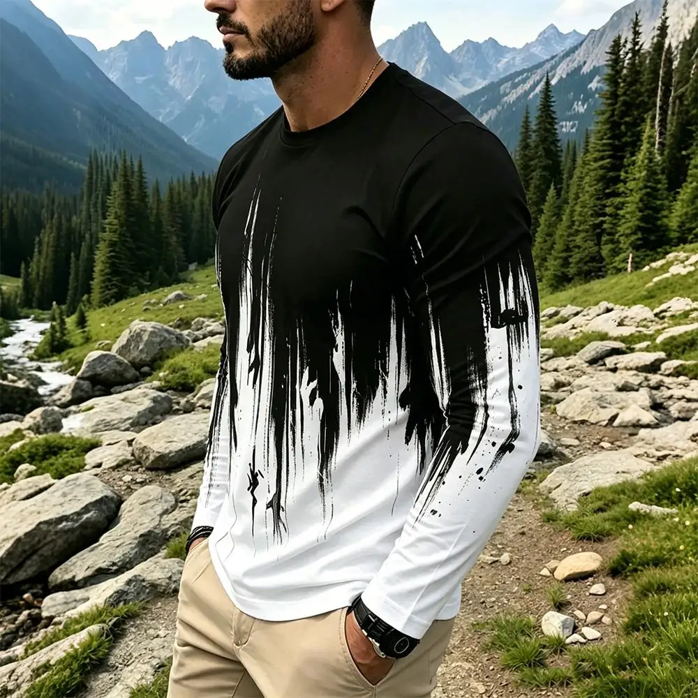 Gradient Ink Long Sleeve T-Shirt - Slika 2