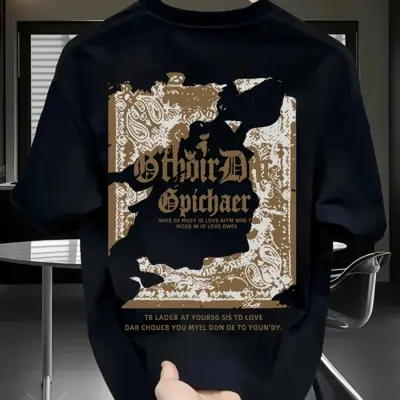 Trendy Men's Gothic T-shirt