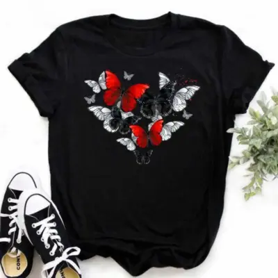 Modni Harajuku T-shirt sa leptir printom