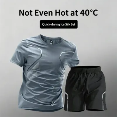 Letnji muški sportski set Ice Silk Quick-Dry.