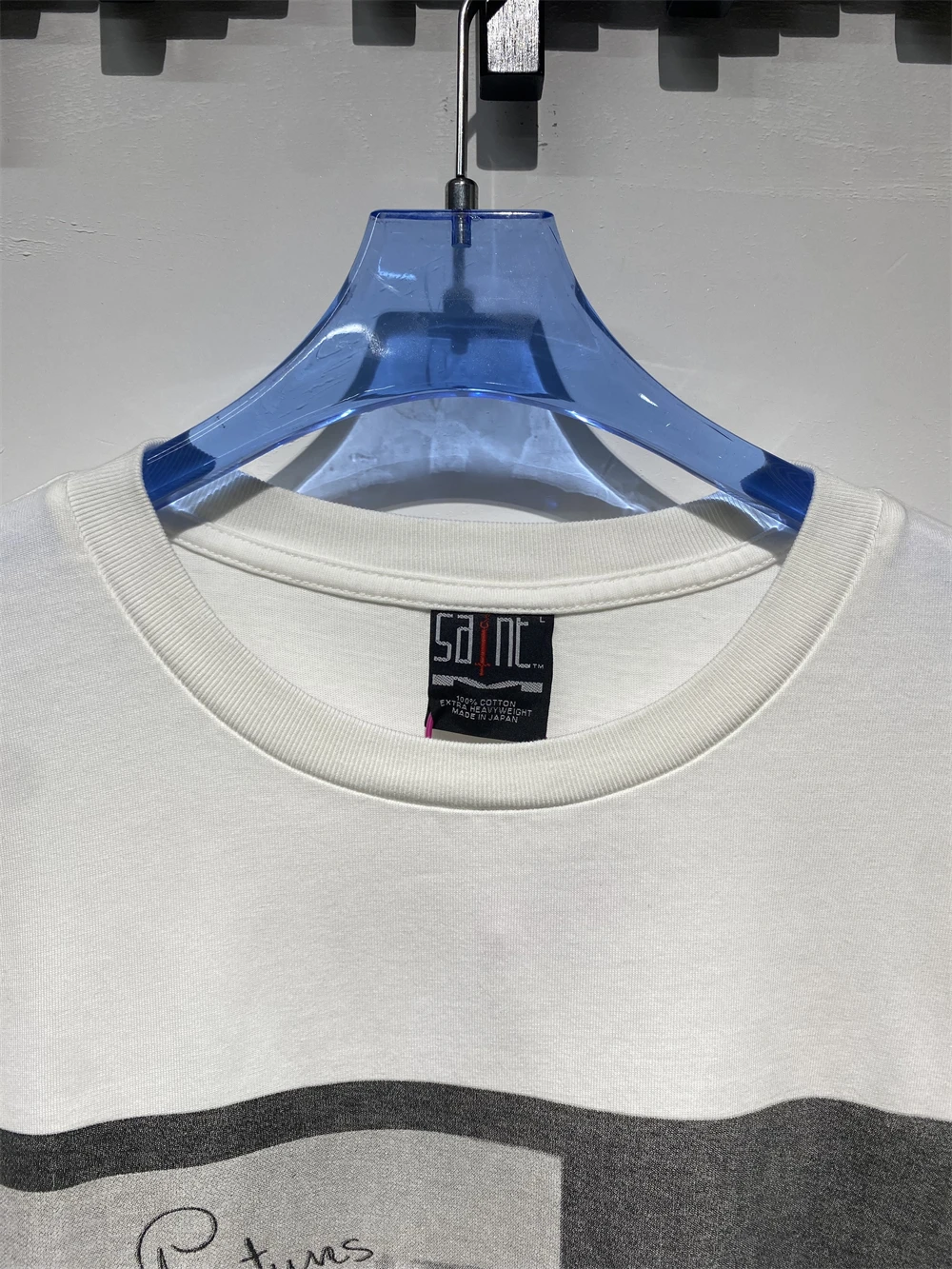 "Crno-beli retro print majica od teškog materijala za muškarce i žene" - Slika 3