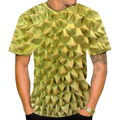 Pitaya Durian 3D T-Shirt Men's Summer Fruit Tee