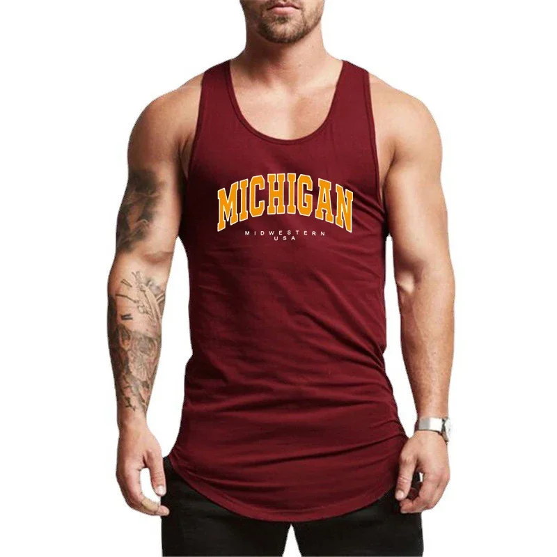 Muscle Tank Tops Summer Fitness - Slika 5
