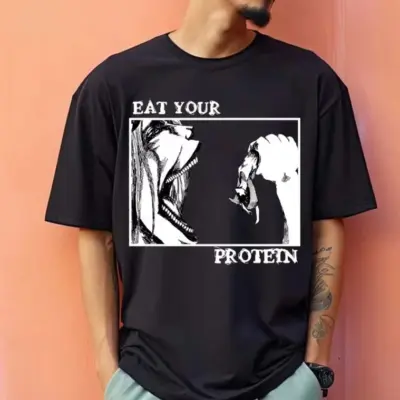 Protein Gym T-Shirt Anime Fitness Top