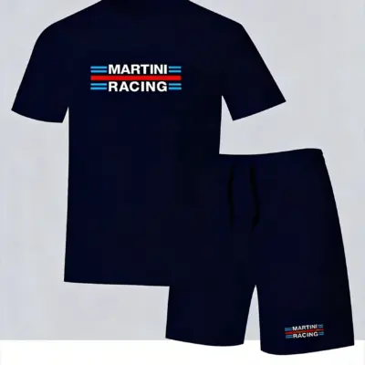 Novi Set za Sport od Poliestera sa Visokim Elastinom, Muška Tanka Majica sa Brzim Sušenjem i Šorc, Idealno za Teretanu, Trčanje i Svakodnevno Nošenje.