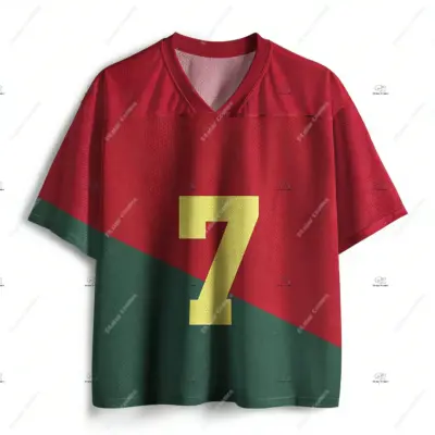 -Shirt  Mrežasta prilagodljiva imena fudbalskog tima Majica sa V-izrezom