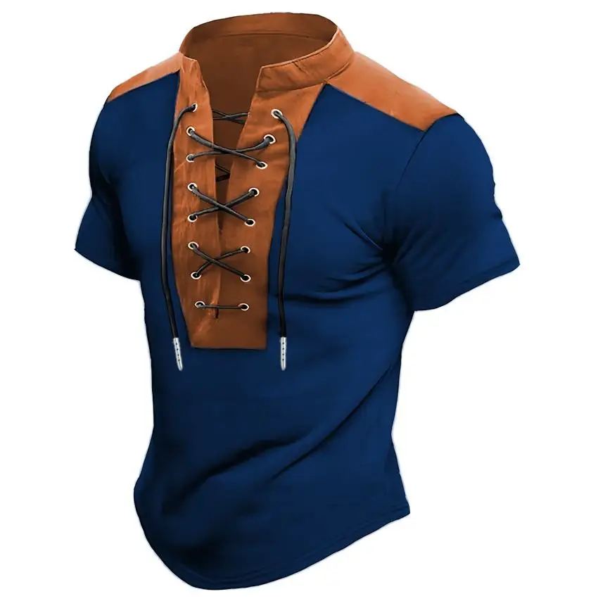 Vrati u odgovoru samo konkreten naslov od 5 reci, bez ikakvih dodatnih reci i pitanja. V-neck Casual Beach T-shirt - Slika 6