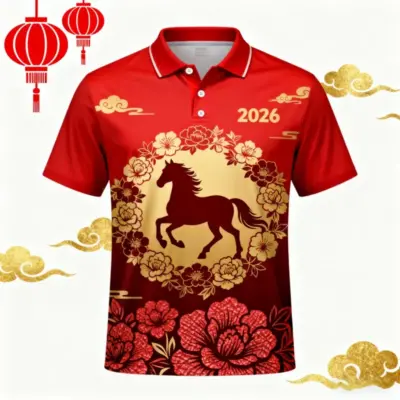 Novi Horse Print Polo majica za muškarce
