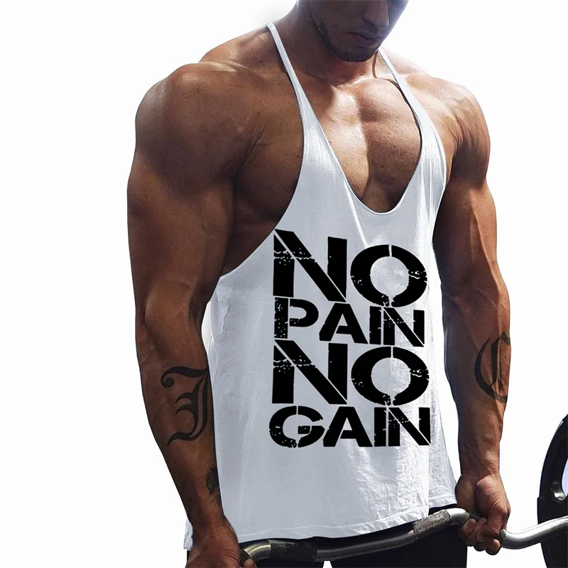 Muški sportski top za teretanu "No Pain No Gain" - Slika 5