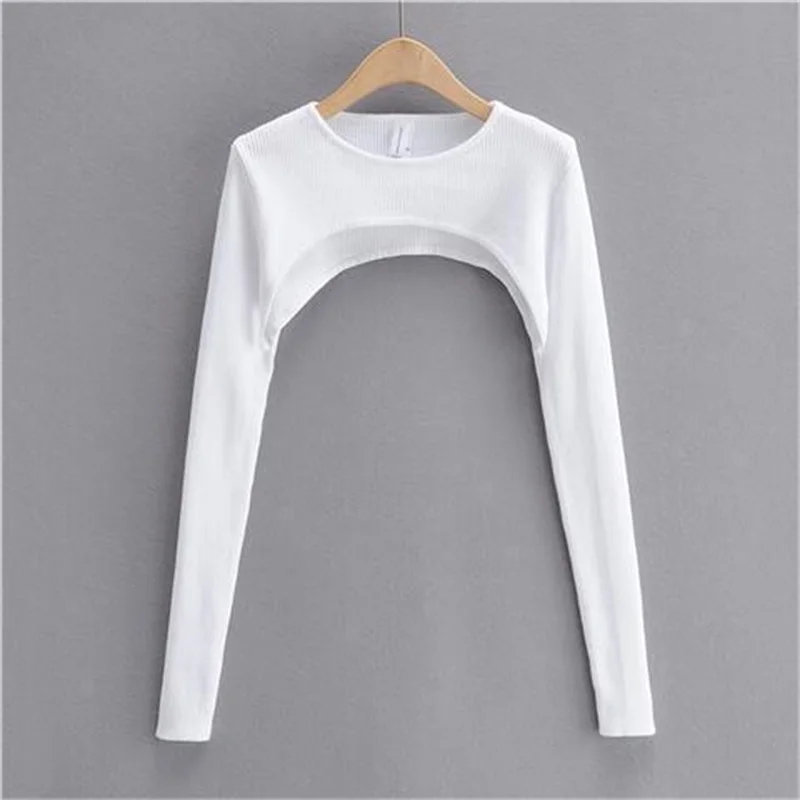 Elegantni crop top sa dugim rukavima za proleće i jesen. - Slika 5